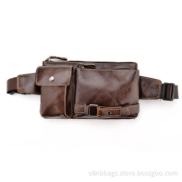 New Design Leather Strap Men Waist Bags